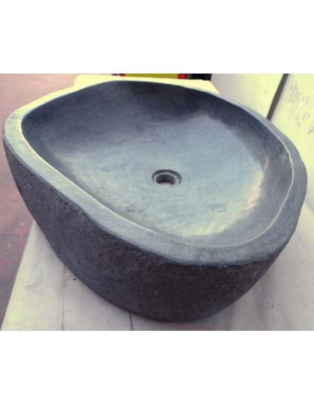 Lavandino in pietra di fiume dpm437 cm 61x52x15 river stone sasso lavabo sink