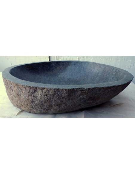 Lavandino in pietra di fiume dpm442 cm 59x47x15 river stone sasso lavabo sink