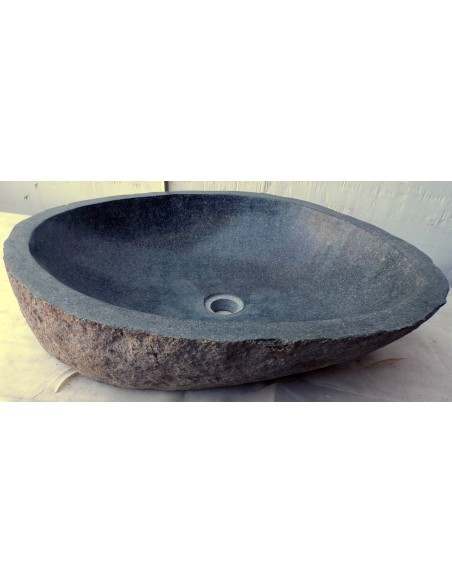 Lavandino in pietra di fiume dpm442 cm 59x47x15 river stone sasso lavabo sink