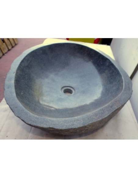 Lavandino in pietra di fiume dpm442 cm 59x47x15 river stone sasso lavabo sink