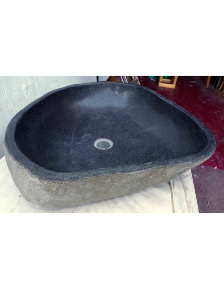 Lavandino in pietra di fiume dpm443 cm 58x53x15 river stone sasso lavabo sink