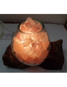 Lampada di sale irripetibile creata in vetro soffiato su... 2