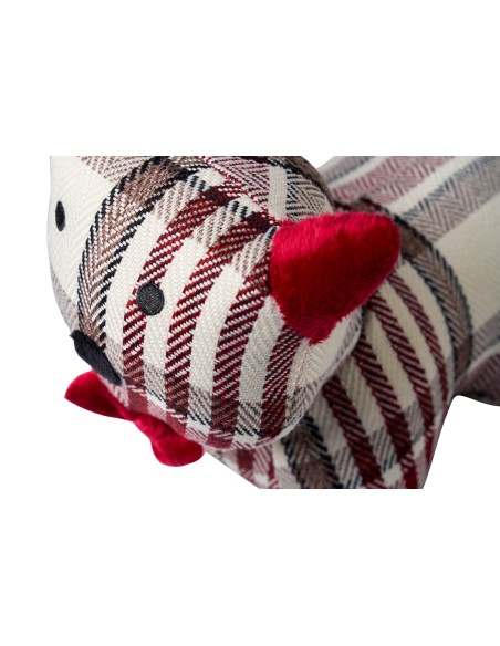 Fermaporta Gatto gattino in stoffa cm 23 X 18 X 22 bianco rosso grigio ferma porta