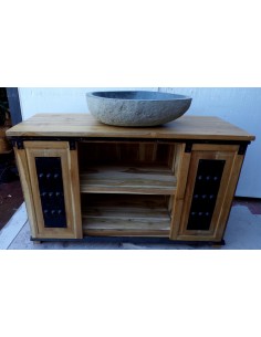 Mobile bagno o porta TV in Teak massello cm 120x45x75h... 2