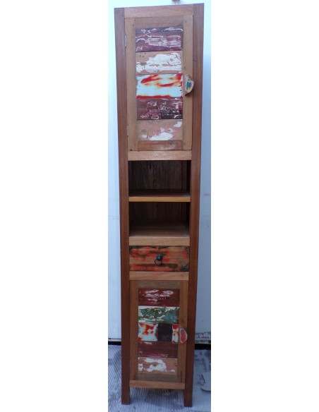 Colonna bagno in Teak massello recupero imbarcazioni cm 40x35x180h industrial