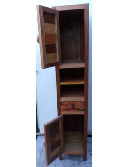 Colonna bagno in Teak massello recupero imbarcazioni cm 40x35x180h industrial