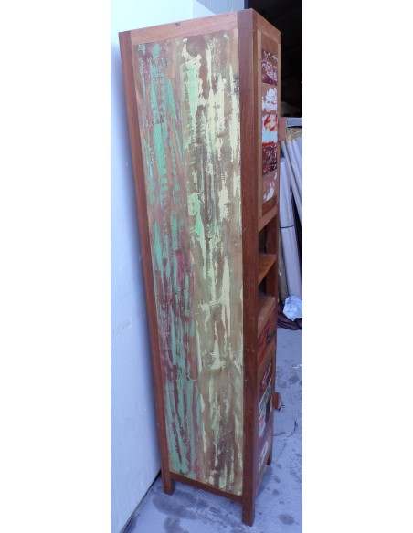 Colonna bagno in Teak massello recupero imbarcazioni cm 40x35x180h industrial