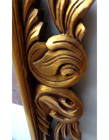 Specchio barocco in legno intarsiato cm 100x70...