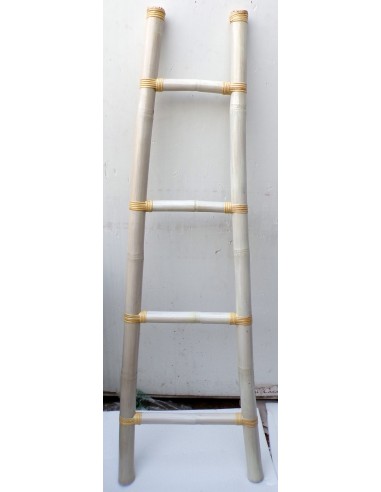 Scala in bamboo cm 50/33x160 bianca decapata...