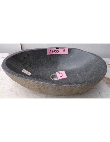Lavandino pietra di fiume dpm-D cm 55x35x15 river stone sasso lavabo sink bagno