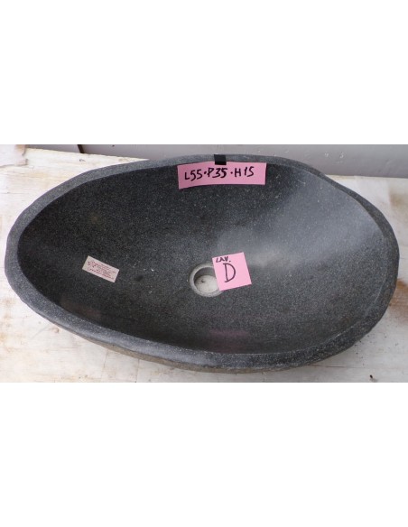Lavandino pietra di fiume dpm-D cm 55x35x15 river stone sasso lavabo sink bagno