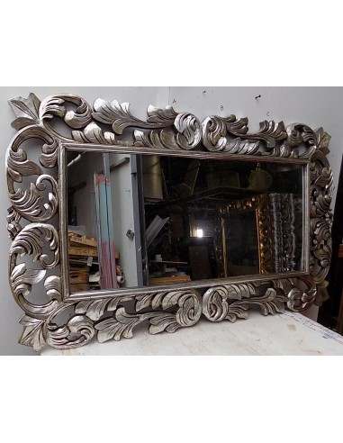 Specchio barocco in legno intarsiato cm 150x90...