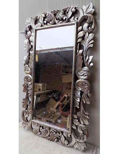 Specchio barocco in legno intarsiato cm 150x90...