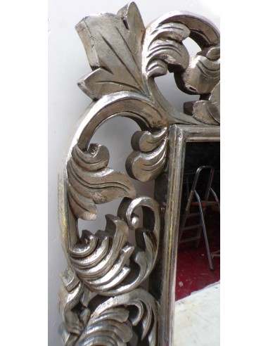 Specchio barocco in legno intarsiato cm 150x90...