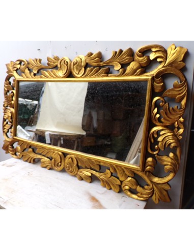 Specchio barocco in legno intarsiato cm 150x90...