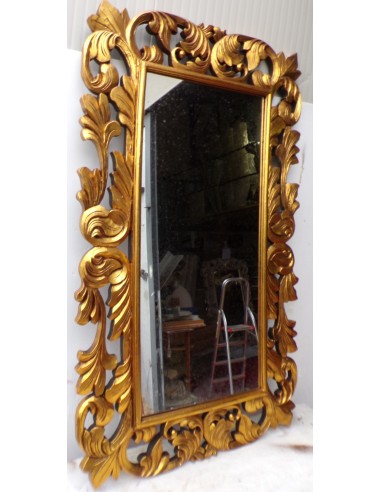 Specchio barocco in legno intarsiato cm 150x90...