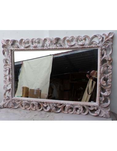 Specchio barocco in legno intarsiato cm 120x80...