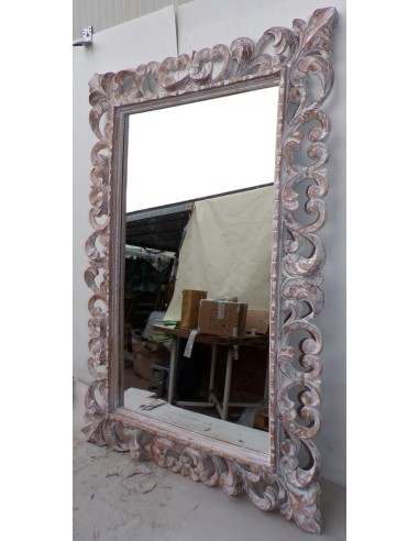 Specchio barocco in legno intarsiato cm 120x80...