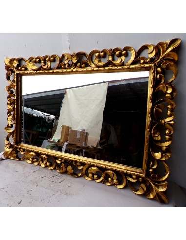 Specchio barocco in legno intarsiato cm 120x80...