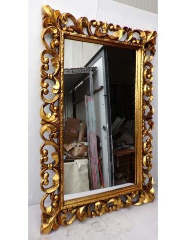 Specchio barocco in legno intarsiato cm 120x80...