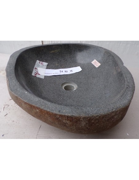 Lavandino pietra di fiume dp-469 cm 51x42x15 river stone sasso lavabo sink bagno