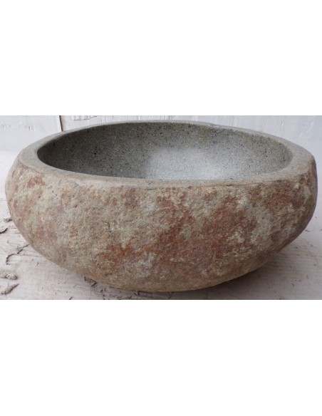 piccolo lavandino in pietra di fiume dpm-472 cm 35x31x15 river stone sasso lavabo sink
