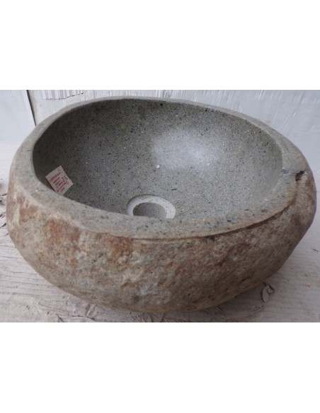 piccolo lavandino in pietra di fiume dpm-472 cm 35x31x15 river stone sasso lavabo sink
