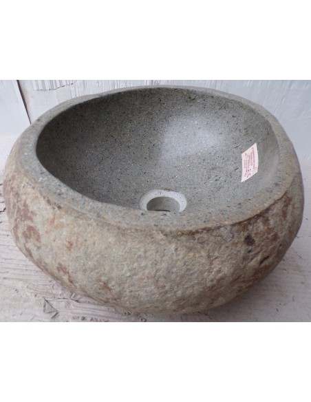 piccolo lavandino in pietra di fiume dpm-472 cm 35x31x15 river stone sasso lavabo sink
