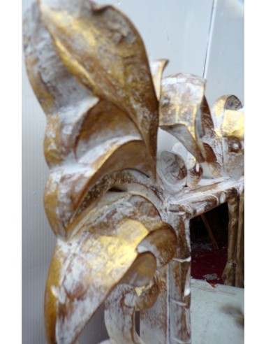 Specchio barocco in legno intarsiato cm 100x70...