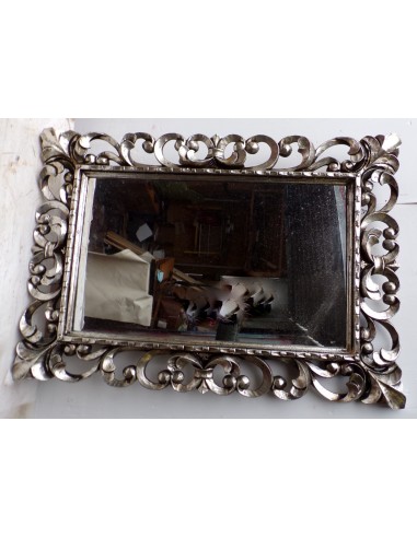 Specchio barocco in legno intarsiato cm 100x70...