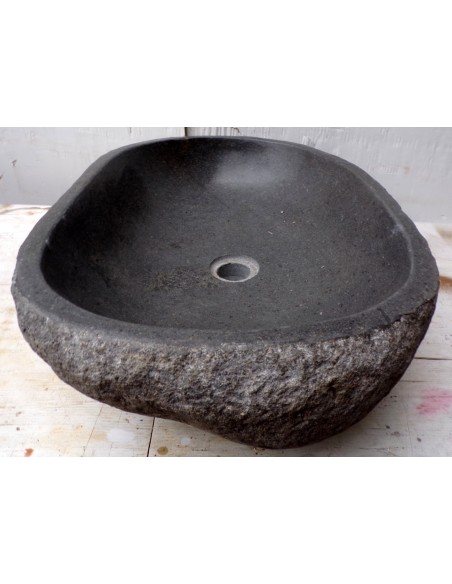 Lavandino pietra di fiume dp-483 cm 60x39x15 river stone sasso lavabo sink bagno