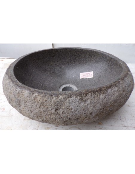 piccolo lavandino in pietra di fiume dpm-485 cm 38x31x15 river stone sasso lavabo sink