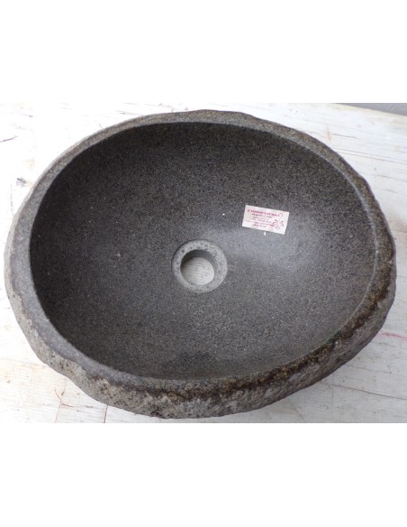 piccolo lavandino in pietra di fiume dpm-485 cm 38x31x15 river stone sasso lavabo sink