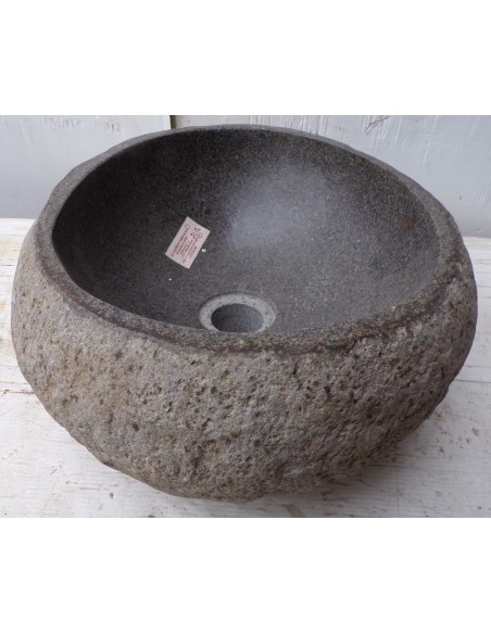 piccolo lavandino in pietra di fiume dpm-485 cm 38x31x15 river stone sasso lavabo sink