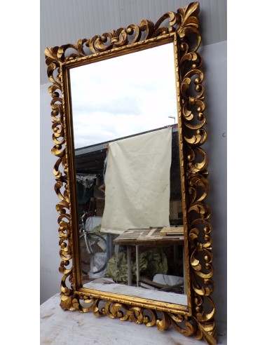 Specchio barocco in legno intarsiato cm 150x90...