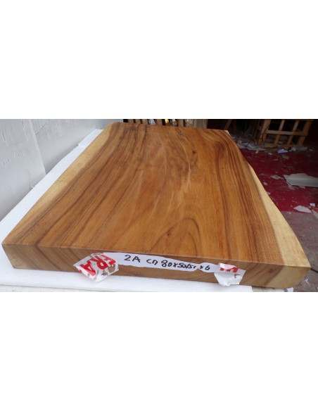 Piano in legno top massello suar o noce indiano per bagno cm 80x50/51x6h tavola 2A