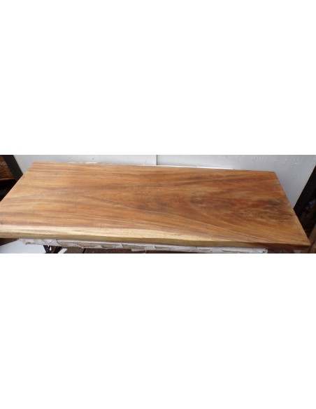 Piano in legno top massello suar o noce indiano per bagno cm 150x50/52x6h tavola 3A