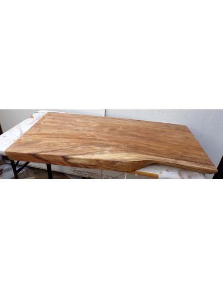 Piano in legno top massello suar o noce indiano per bagno cm 101x51/48x6h tavola 5A