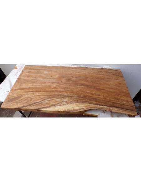 Piano in legno top massello suar o noce indiano per bagno cm 101x51/48x6h tavola 5A