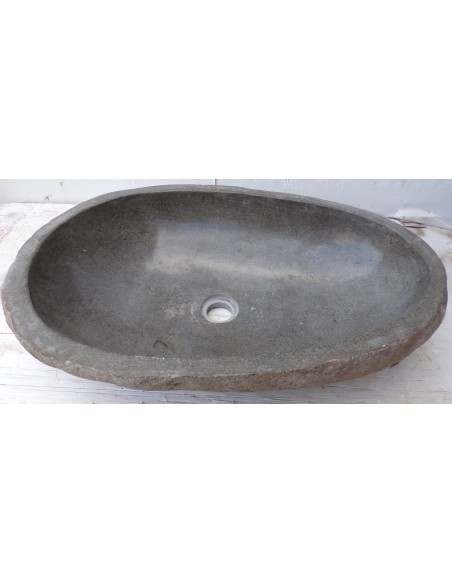 Lavandino pietra di fiume dp-666 cm 62x41x15 river stone sasso lavabo sink bagno
