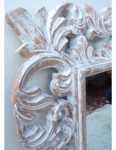 Specchio barocco in legno intarsiato cm 80x60...
