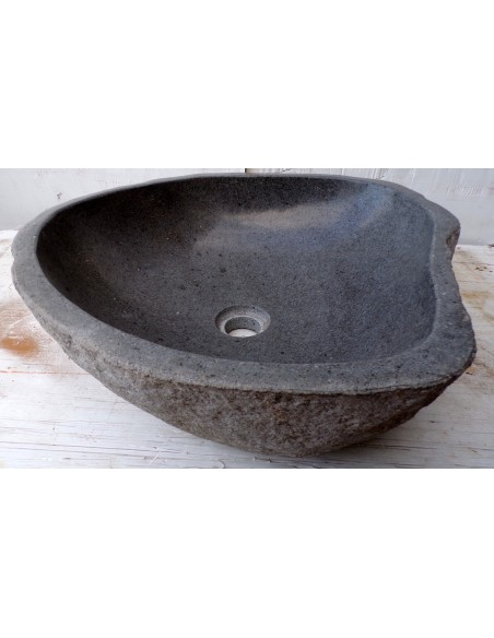 Lavandino pietra di fiume dp-671 cm 46x51x15 river stone sasso lavabo sink bagno