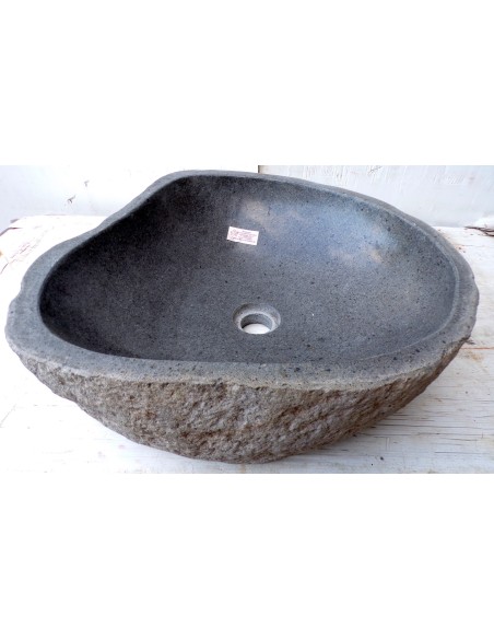 Lavandino pietra di fiume dp-671 cm 46x51x15 river stone sasso lavabo sink bagno