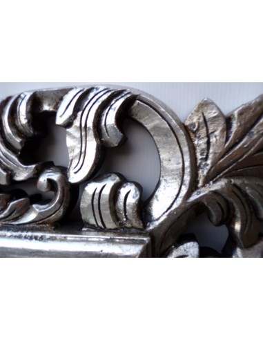 Specchio barocco in legno intarsiato cm 80x60...