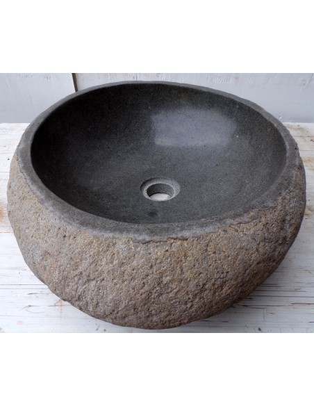 Lavandino pietra di fiume dp-675 cm 48x39x15 river stone sasso lavabo sink bagno