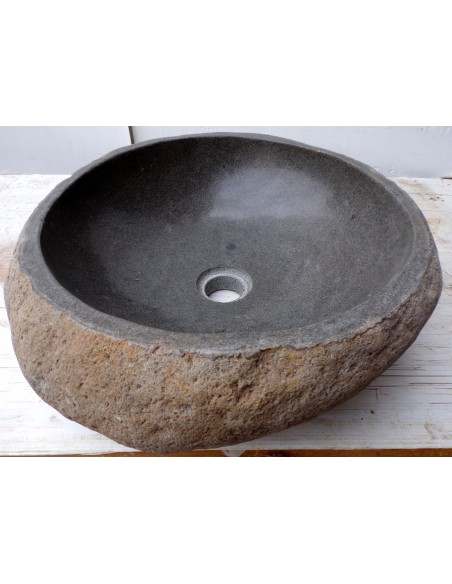Lavandino pietra di fiume dp-675 cm 48x39x15 river stone sasso lavabo sink bagno