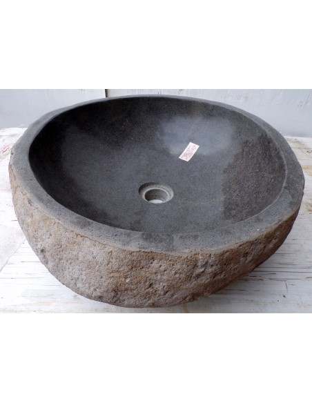 Lavandino pietra di fiume dp-676 cm 49x44x15 river stone sasso lavabo sink bagno
