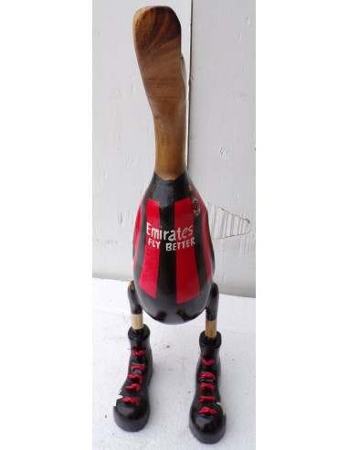 Papera calcio Milan oca football team in legno...