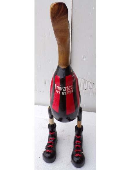 Papera calcio Milan oca football team in legno rosso neri gadget squadra