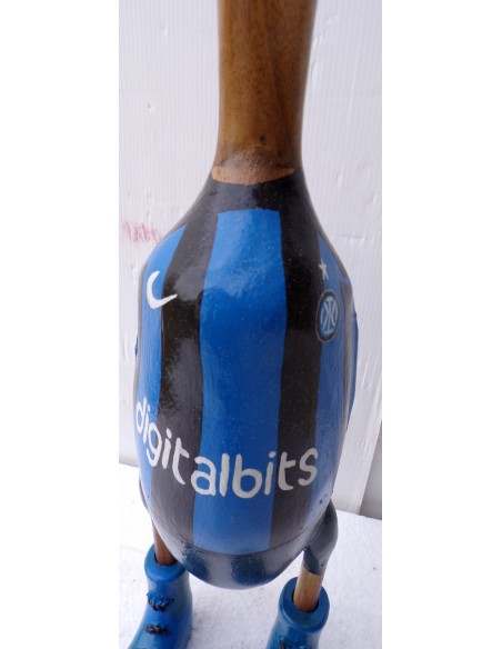 Calcio Inter oca football team in legno nero azzurri gadget squadra digitalbits maglia